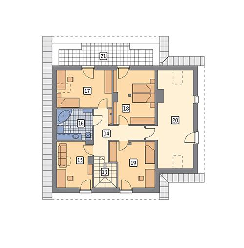 Rzut poddasza POW. 118,3 m²
