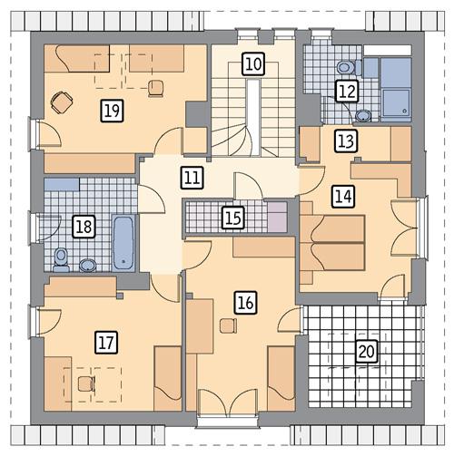 Rzut poddasza POW. 103,8 m²