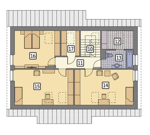Rzut poddasza POW. 99,5 m²