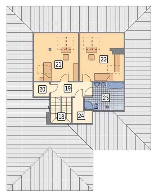 Rzut poddasza POW. 79,2 m²