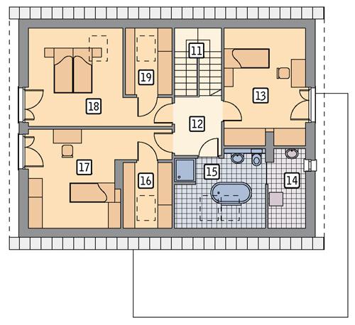 Rzut poddasza POW. 94,5 m²