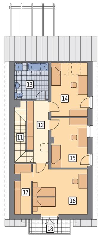Rzut poddasza POW. 76,5 m²