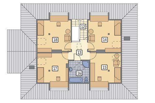 Rzut poddasza POW. 85,2 m²