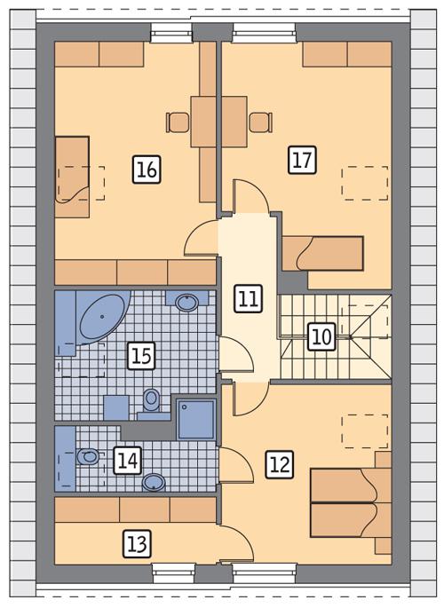 Rzut poddasza POW. 91,9 m²