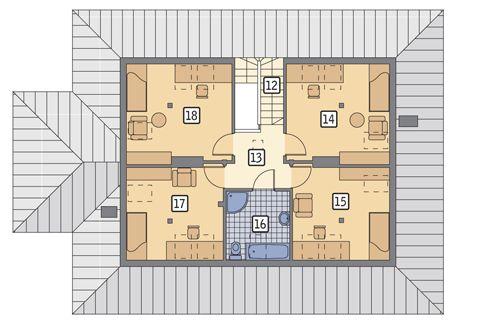 Rzut poddasza POW. 78,7 m²