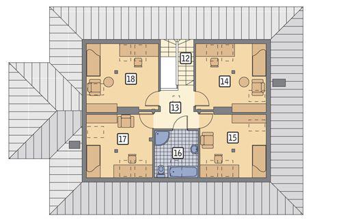 Rzut poddasza POW. 78,7 m²