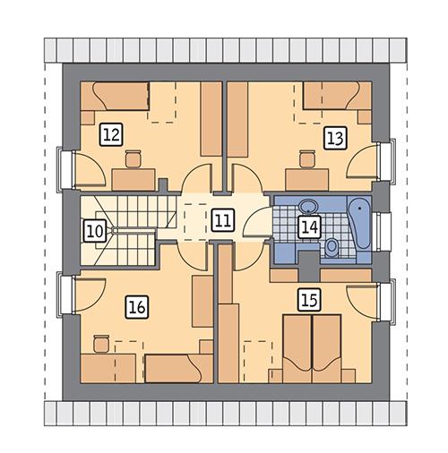 Rzut poddasza POW. 64,4 m²