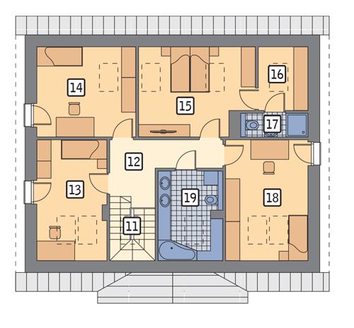 Rzut poddasza POW. 96,6 m²
