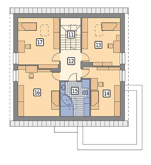 Rzut poddasza POW. 99,5 m²