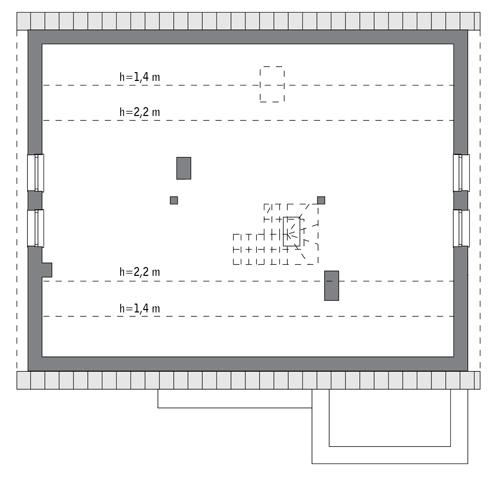Rzut poddasza: do indywidualnej adaptacji (83,9 m2 powierzchni użytkowej)