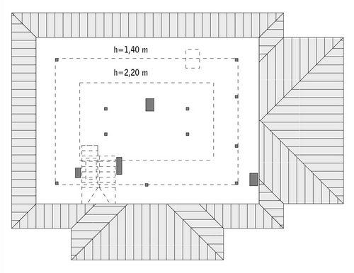 Rzut poddasza: do indywidualnej adaptacji (51,7 m2 powierzchni użytkowej)
