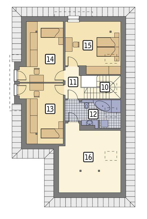 Rzut poddasza POW. 103,1 m²