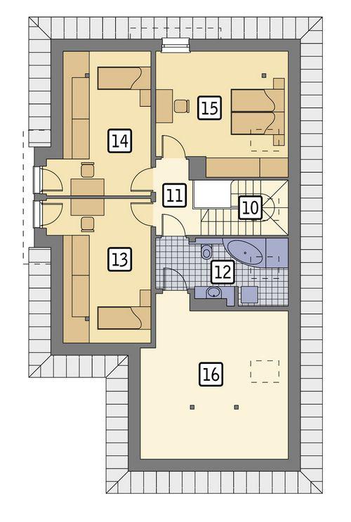 Rzut poddasza POW. 103,1 m²
