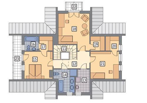 Rzut poddasza POW. 94,3 m²