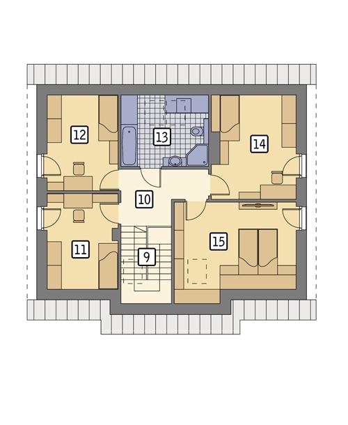 Rzut poddasza POW. 80,9 m²