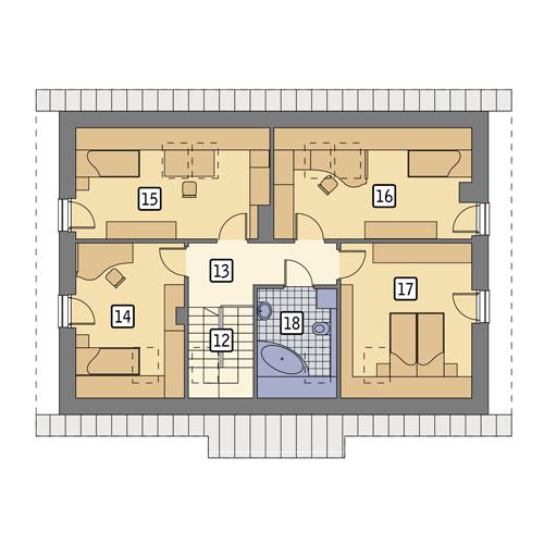Rzut poddasza POW. 91,3 m²