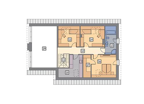 Rzut poddasza POW. 91,3 m²
