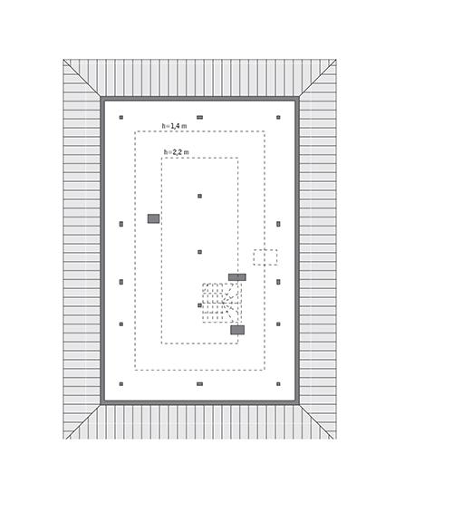 Rzut poddasza: do indywidualnej adaptacji (60,6 m2 powierzchni użytkowej)