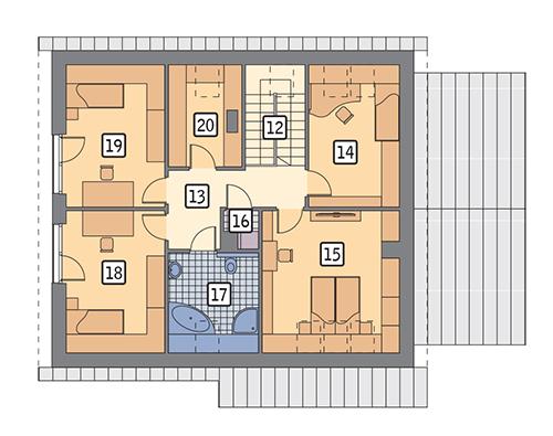Rzut poddasza POW. 100,0 m²