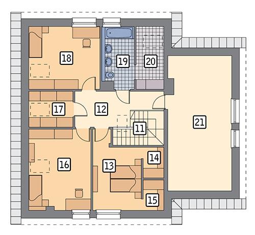 Rzut poddasza POW. 120,2 m²