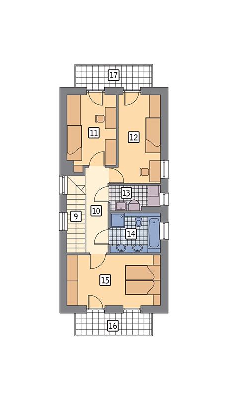Rzut poddasza POW. 66,1 m²