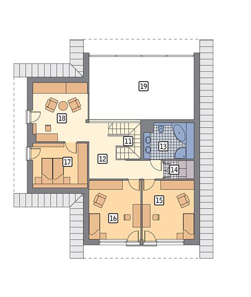 Rzut poddasza POW. 93,8 m²