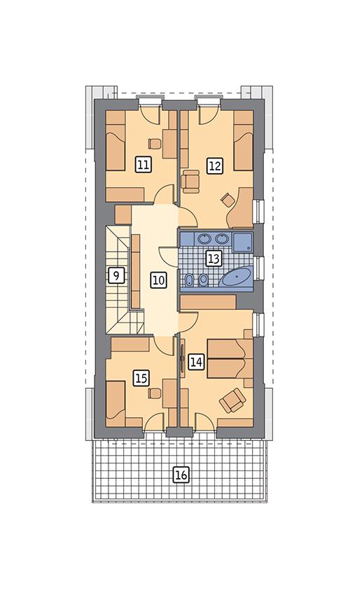 Rzut poddasza POW. 94,3 m²