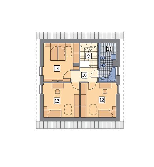 Rzut poddasza POW. 60,0 m²
