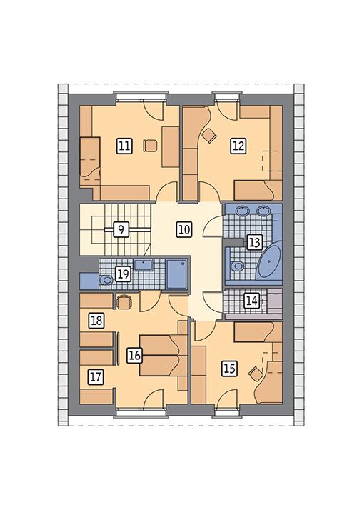 Rzut poddasza POW. 87,6 m²
