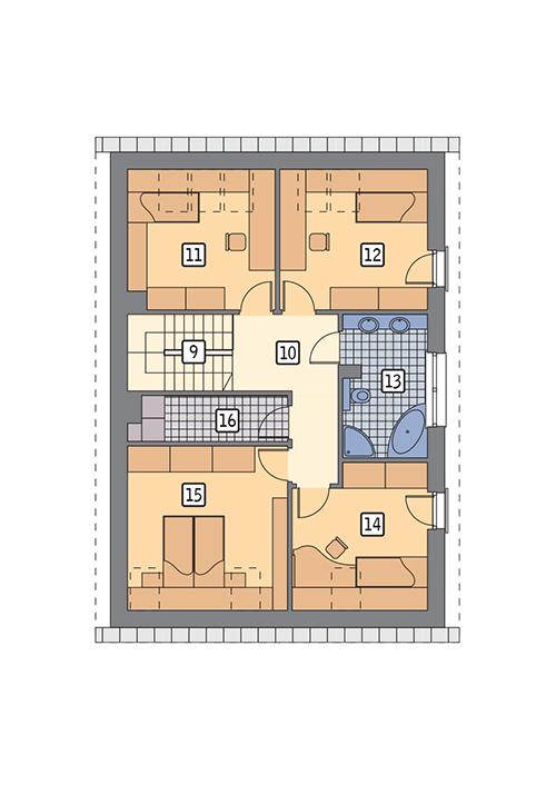 Rzut poddasza POW. 88,7 m²