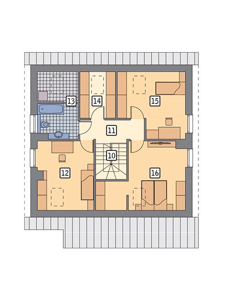 Rzut poddasza POW. 79,7 m²