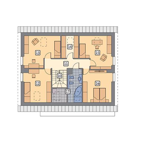 Rzut poddasza POW. 98,1 m²