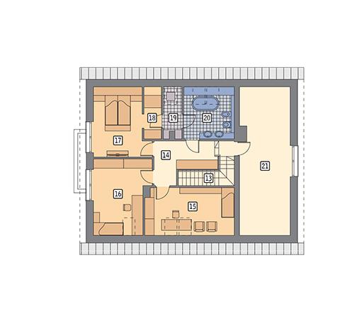 Rzut poddasza POW. 111,6 m²