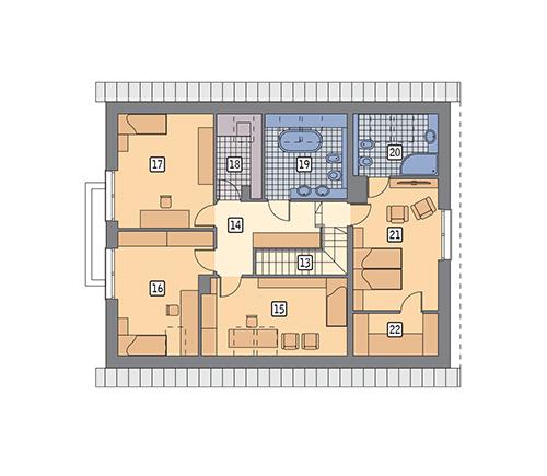 Rzut poddasza POW. 112,1 m²