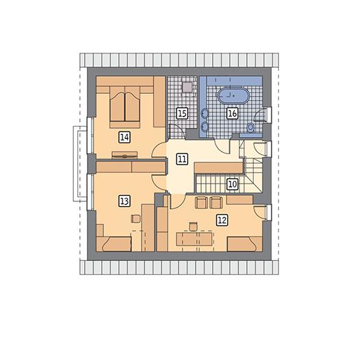 Rzut poddasza POW. 80,6 m²