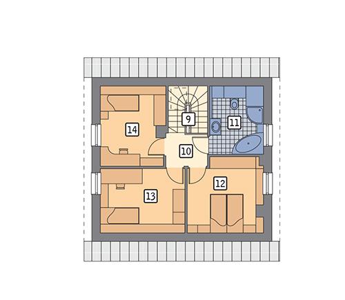 Rzut poddasza POW. 56,0 m²