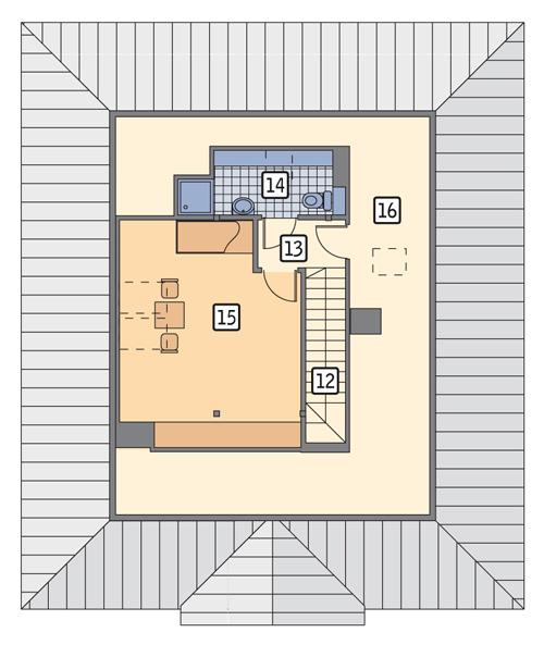 Rzut poddasza POW. 113,1 m²