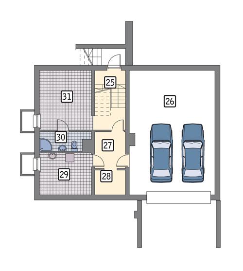 Rzut piwnicy POW. 100,3 m²