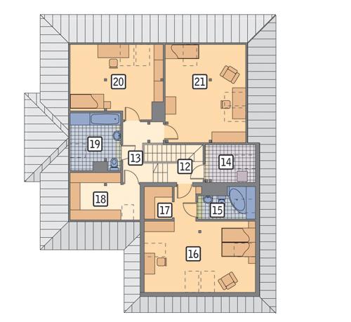 Rzut poddasza POW. 120,3 m²