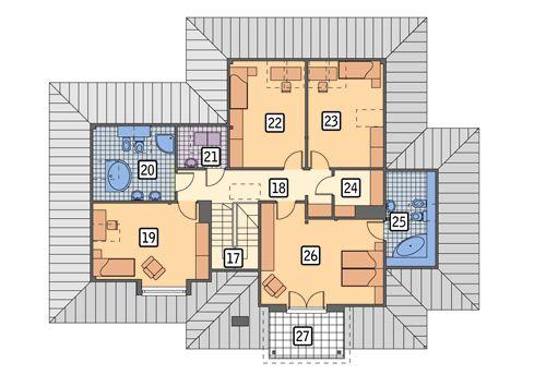 Rzut poddasza POW. 131,4 m²