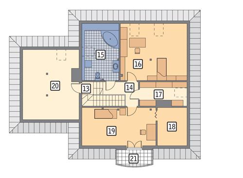 Rzut poddasza POW. 123,0 m²