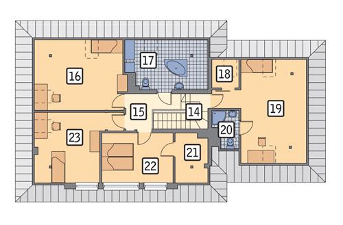 Rzut poddasza POW. 119,8 m²