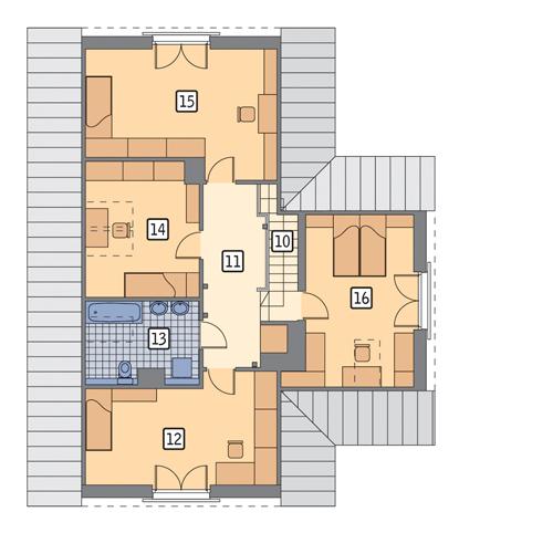 Rzut poddasza POW. 101,2 m²