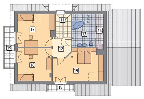 Rzut poddasza POW. 86,3 m²