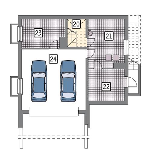 Rzut piwnicy POW. 82,2 m²