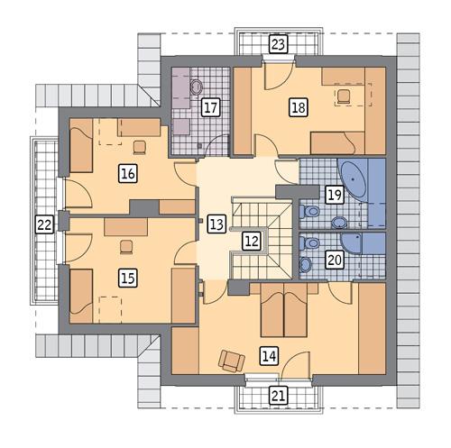 Rzut poddasza POW. 111,9 m²