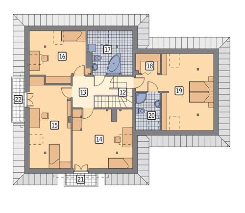 Rzut poddasza POW. 125,1 m²