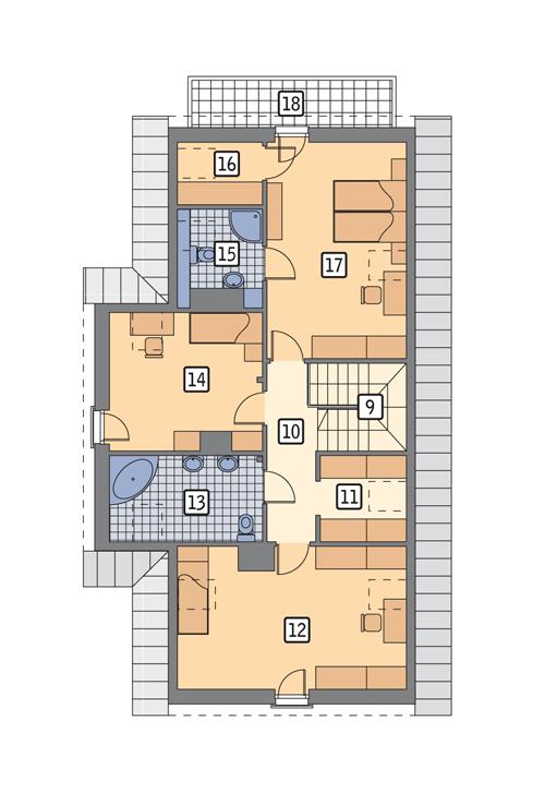 Rzut poddasza POW. 97,3 m²
