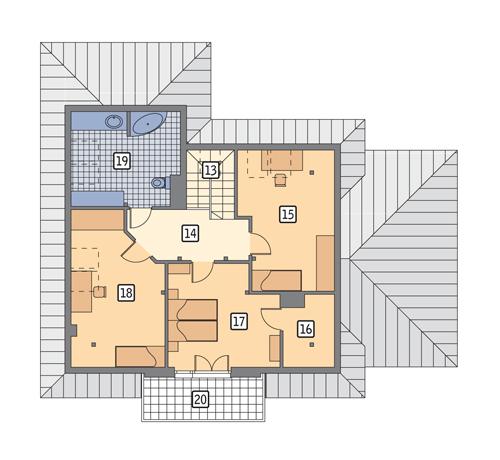 Rzut poddasza POW. 95,3 m²