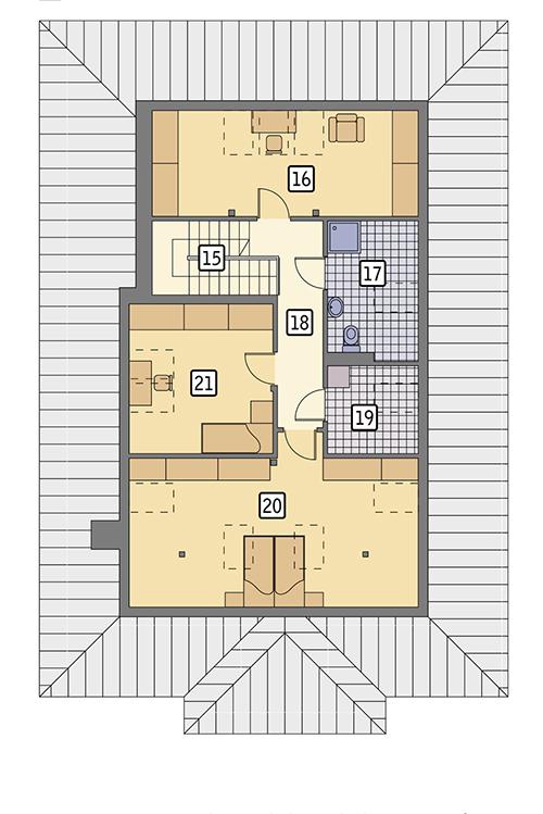 Rzut poddasza POW. 96,0 m²